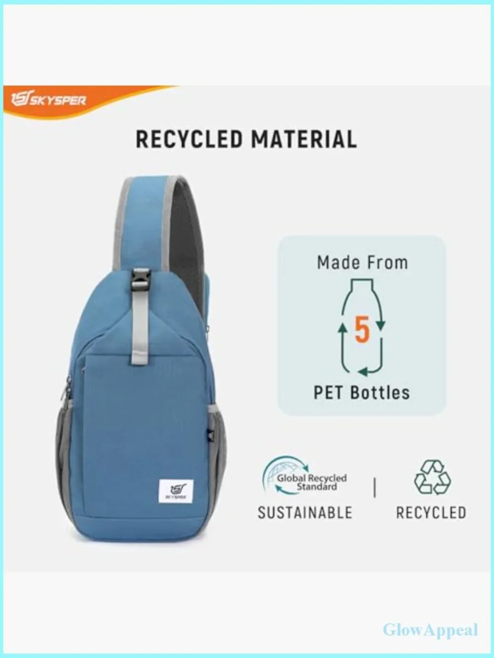 RFID Sling Bag Cross Body Backpack Travel Daypack